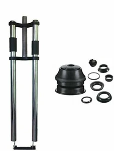 Horquilla de bicicleta triple árbol de 26" sin suspensión horquilla de hombro doble y auriculares de 1 1/8" - Imagen 1 de 7