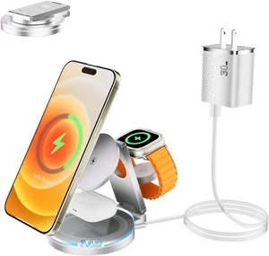 3 in 1 Wireless Charging Station for Magsafe Charger, 30W Wireless Charger - Photo 1 sur 6