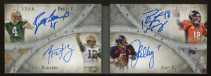 2014 Topps Five Star Football Favre Rodgers Elway Manning Auto /10 Book Card - Picture 1 of 2