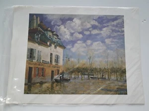 Stampa Riproduzione La barque pendant l'inondation Alfred Sisley SIGILLATO - Picture 1 of 1