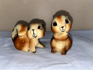Coppia di 2 figurine scoiattolo scoiattolo Chipmunk vintage (ToteHHH) - Foto 1 di 10
