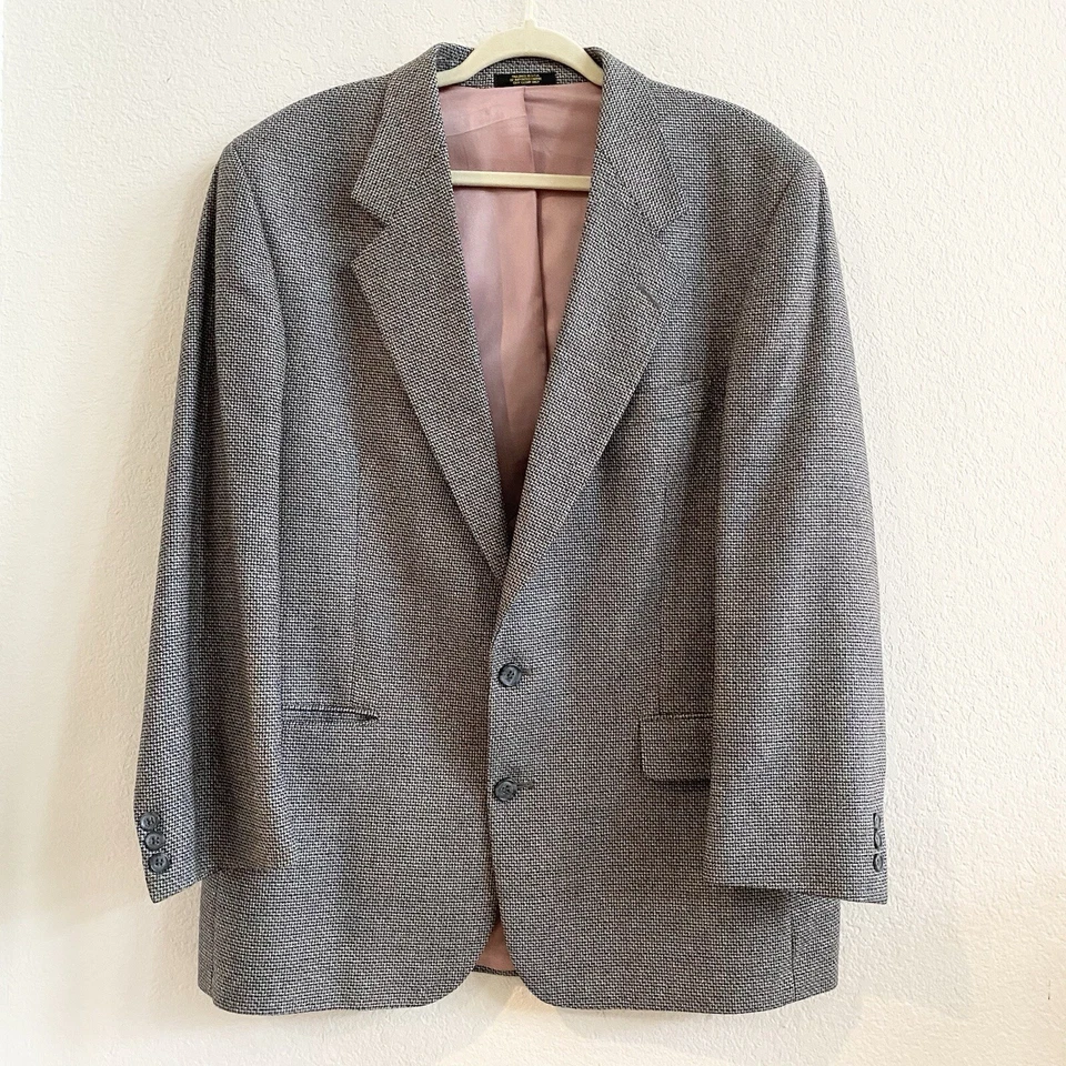 Blazer de lana Hardwick para hombre marrón espiga lana tweed chaqueta talla 42R Foto 1 de 4