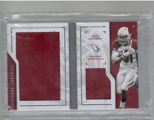 DAVID JOHNSON DUAL JERSEY BOOKLET 19/199 2016 PANINI PLAAYBOOK FOOTBALL - Picture 1 of 2
