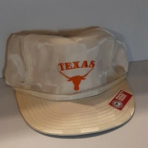(DIRTY) TEXAS LONGHORNS WHITE SATIN VINTAGE CAP HAT (NOT PERFECT LOOK AT PICS) - Picture 1 of 12