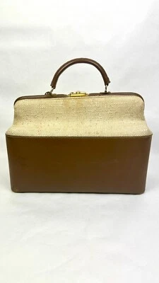 Sac à main style malette de médecin Micarl Créations vintage 60 - Photo 1/4