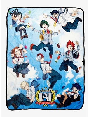 Флисовое одеяло My Hero Academia Throw Blanket Jumping Class 1-A 45x60 дюймов MHA Deku аниме - Изображение 1 из 4