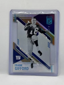 2021 Panini Donruss Elite Status Die-Cut Frank Gifford #15/24 SP #98 - Foto 1 di 2