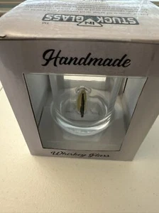 Stuck in Glass "Piece of Eight"  Handmade 10 oz. LoBall Whiskey Glass NEW IN BOX - Picture 1 of 5