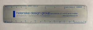 Architekt Ingenieur flach 8-Maßstab 6" Lineal doppelte Abschrägung Aluminium Helenske Design - Bild 1 von 3