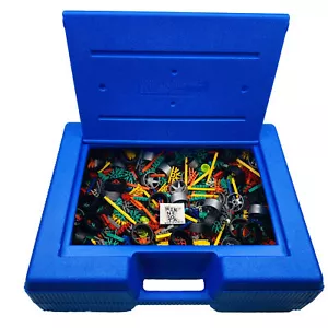 Knex Blue Plastic Case Storage 18" x 14" x 5.5" K'nex Starter Kit w/Parts Pieces - Picture 1 of 6