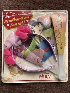 Disney Mulan Hairband With Flowers And Fan Set Dress Up Set BRAND NEW FREE P&P! - Picture 1 of 4