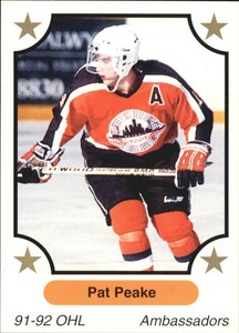1991-92 7th Inning Sketch OHL #35 Pat Peake - NM-MT