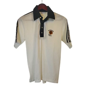 VTG NFL New Orleans Saints Polo Shirt Men's M White Logo Scuca 1970s 1980s - Picture 1 of 5