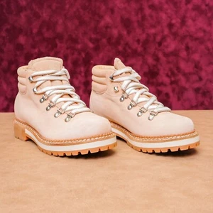 Montelliana 1965 Damen Marlena Beige Nubuk Plateau Combat Boots Gr. 7 EUR 37 - Bild 1 von 9