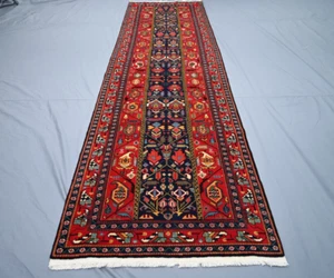3x10 Afghan Tribal Runner Rug - Handmade Geometric Design Red Wool Entryway Rug. - Picture 1 of 13