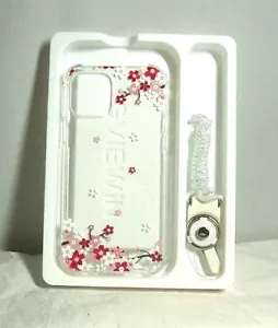 GVIEWIN iPhone 12 Case Clear Flower Pattern 6.1” Peach Blossom - Picture 1 of 5