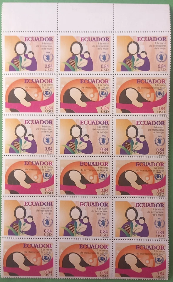 Ecuador 2001 Sc#1565 Women's Day (Block) - Image 1 of 1