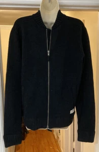 Penfield Mens Lambs wool Black Outdoor Sportsman Winter Sweater Cardigan Size M - Picture 1 of 11
