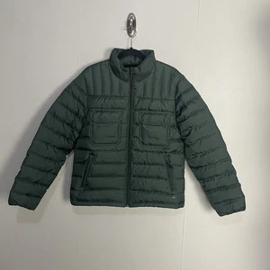 Brooks Brothers Red Fleece Men Green Puffer Down Sport Jacket Size Medium - Picture 1 of 11
