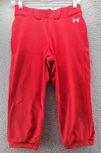 Under Armour Utility Softball Pants Womens XS Red Stretch Waist Durable UA NWT - Picture 1 of 12