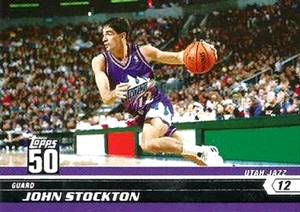 2007-08 Topps 50th Anniversary #28 John Stockton Utah Jazz HOF - Foto 1 di 1