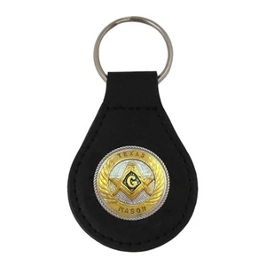 TX Llavero Francmasón Llavero Cuero Coche Llavero Oro Llavero Regalo Masónico - Imagen 1 de 1