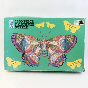 Vintage 1997 FX Schmid 1000 Piece Butterfly Shaped Puzzle - Picture 1 of 5