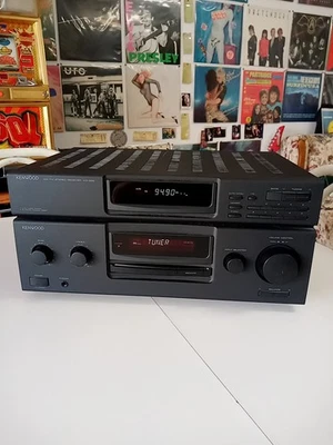 Vintage 1990s Kenwood AM-FM Stereo Receiver Model KR-596 Black Tested Works - Image 1 of 4