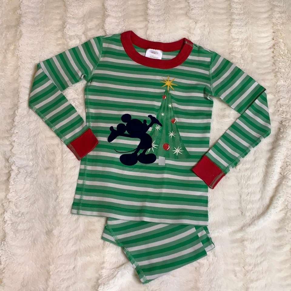 Hanna Andersson Disney Mickey Mouse Navidad Pijama Talla 110 o 5 Foto 1 de 4