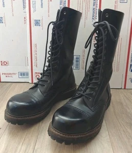 Shelly's Rangers Steel Toe 13" Black Leather Men's Boots Size US 10.5/UK 10 - Picture 1 of 10