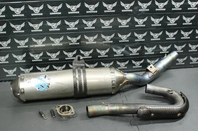 2006 KAWASAKI KX450F LEO VINCE TUBO DE ESCAPE DE TITÂNIO CÂMARA CABEÇALHO DESLIZANTE - Imagem 1 de 4