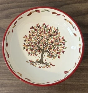 Pier 1 Imports Autumn Tree 8” Ceramic Vegetable Bowl - Picture 1 of 4