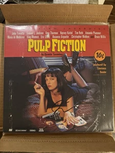 Quentin Tarantino signiert Pulp Fiction Laserdisc Film Beckett authentifiziertes Autogramm - Bild 1 von 8
