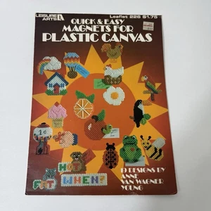 Leisure Arts Faltblatt 226 Quick & Easy Magnete für Kunststoff Leinwand 80er Bastelideen - Bild 1 von 2