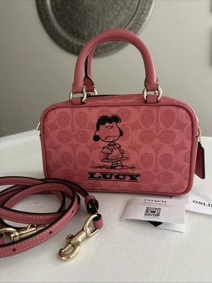 Coach X Peanuts Satchel Crossbody Bag In Signature Canvas With Lucy  CBJ62 - Image 1 of 4