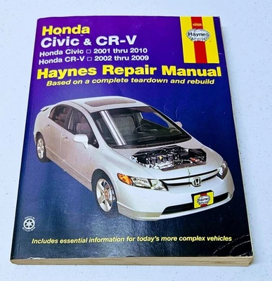 Honda Civic 2001-2010 & Honda CR-V 2002-2009 Haynes repair manual 42026 - Image 1 of 2