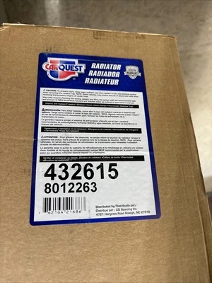 Carquest Premium Radiator, 1999-2000 Jeep Grand Cherokee, #432615/8012263 - Image 1 of 3