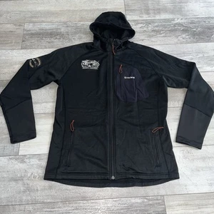 Chaqueta con capucha Simms Axis para hombre cremallera completa rejilla polar negra mediana elástica exterior - Imagen 1 de 11