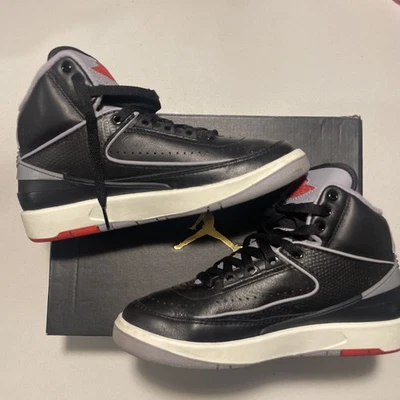 Nike Air Jordan 2 retrô cimento preto 2023 DR8884-001 tamanho 9.5 Chicago off white - Imagem 1 de 4