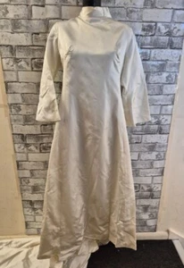 Ladies vintage cream UNBRANDED silk wedding dress size 10 cg s46 - Picture 1 of 4