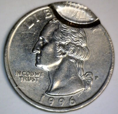 1996 ERROR BROCKAGE Washington Quarter NICE BU + Coin LOT #3  NR - Image 1 of 2