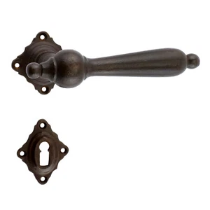 Emprendedores de puerta manijas de puerta clavijas de puerta herrajes de puerta Biedermeier hierro antiguo - Imagen 1 de 2