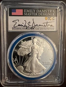 2021-W Proof Silver Eagle T2 PR70DCAM, Advance Release, Mint Designer Series - Picture 1 of 2