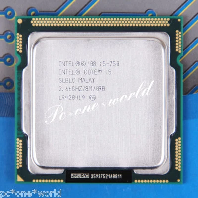 100% OK SLBLC Intel Core i5-750 2.66 GHz Quad-Core Processor CPU LGA 1156/Socket - Image 1 of 2