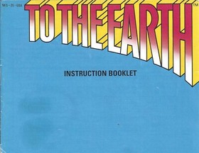 To The Earth NES Nintendo Manual Instructions LN