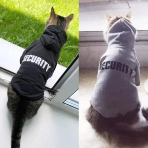 Security Cat Clothes Pet Cat Coats Jacket Hoodies For Cats Outfit Warm Pet Cloth - Bild 1 von 99