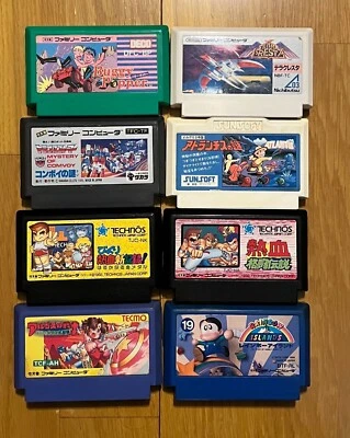 Transformers Rainbow Islands Famicom Lot Japan Nintendo NES 8 Cartridge Games - Image 1 of 3
