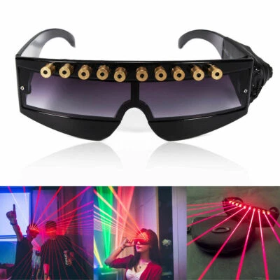 Red Laser Lighting Glasses Beam Party Stage Lighting DJ Dancer Show KTV Props - Image 1 of 4