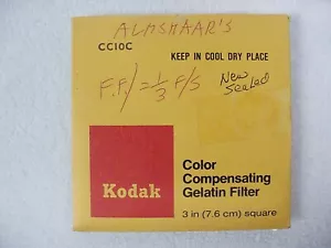 Color Compensating Filter Kodak CC10C | 3" x 3" | Gelatin Wratten | NOS | $10 | - Picture 1 of 1