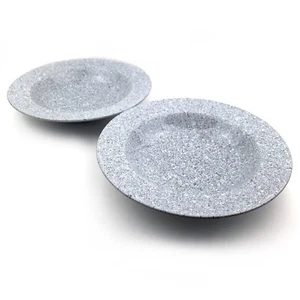2 x Mikasa Ultrastone Pasta Soup Salad Plate Bowl Gray CU726 Japan - Bild 1 von 7